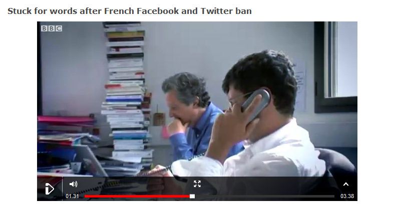 BBC Click - Stuck for words after French Facebook and Twitter ban