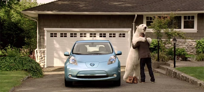 Nissan Leaf polar bear Advertisment