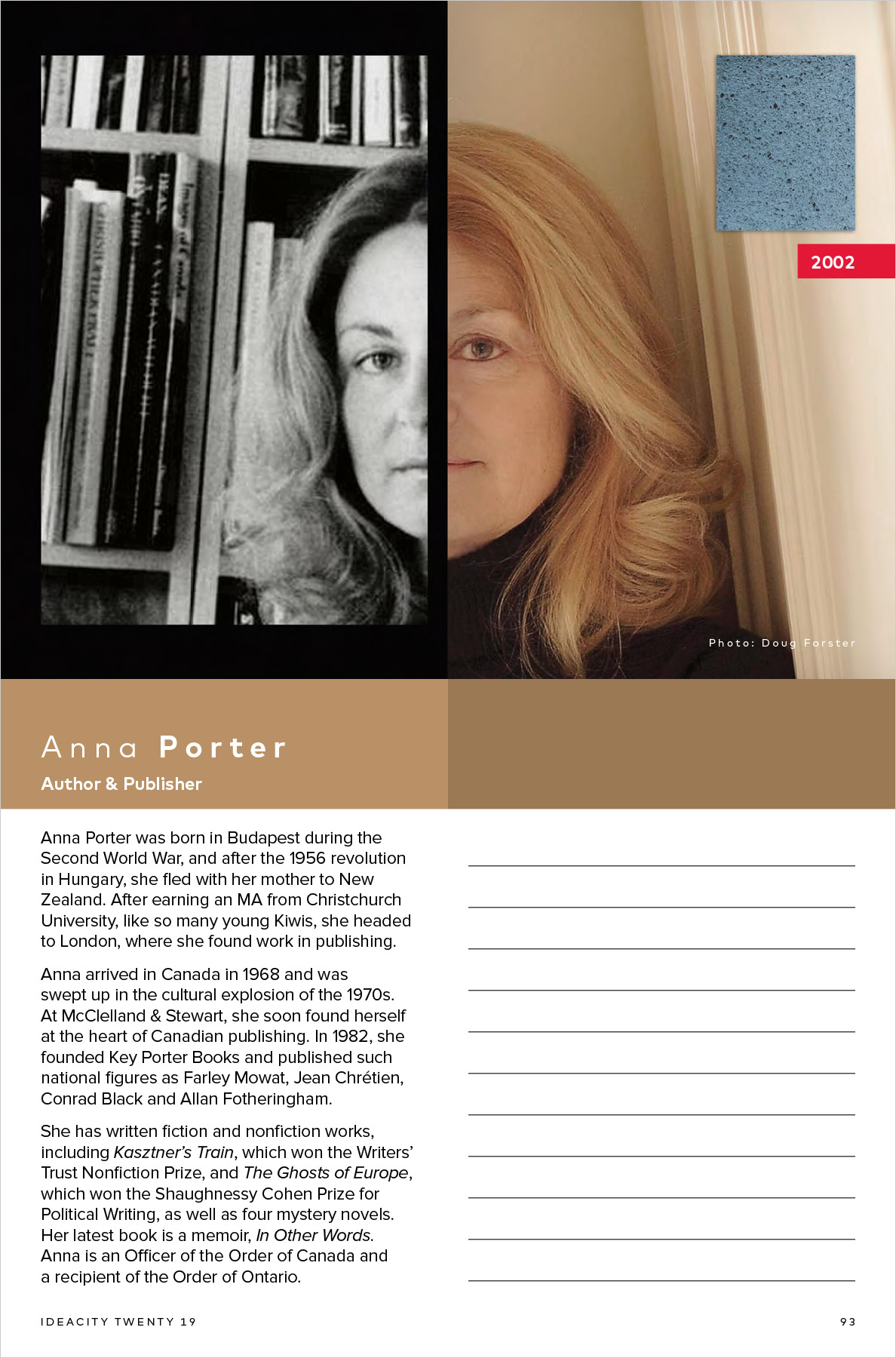ideacity 20 - conference book - speaker page 