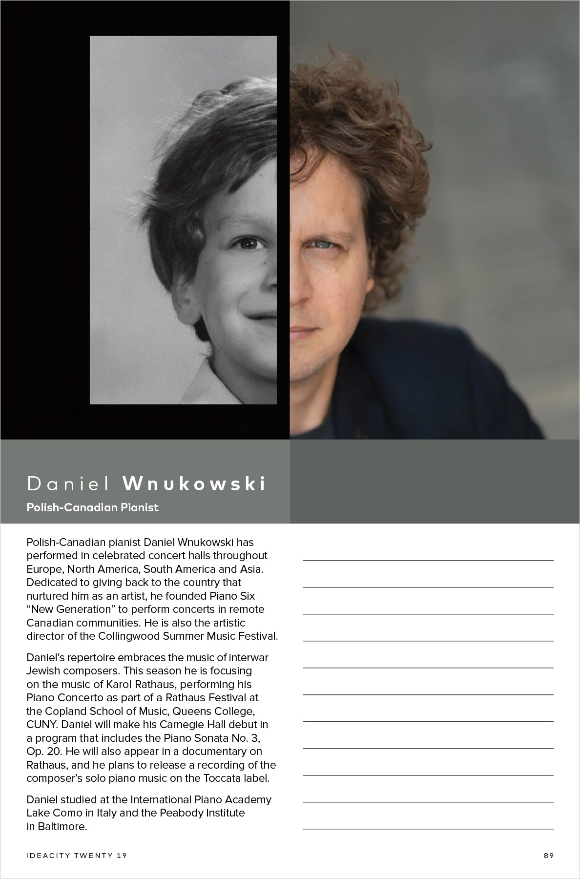 ideacity 20 - conference book - speaker page 