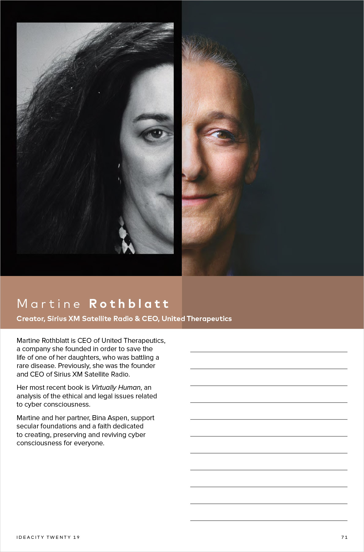 ideacity 20 - conference book - speaker page