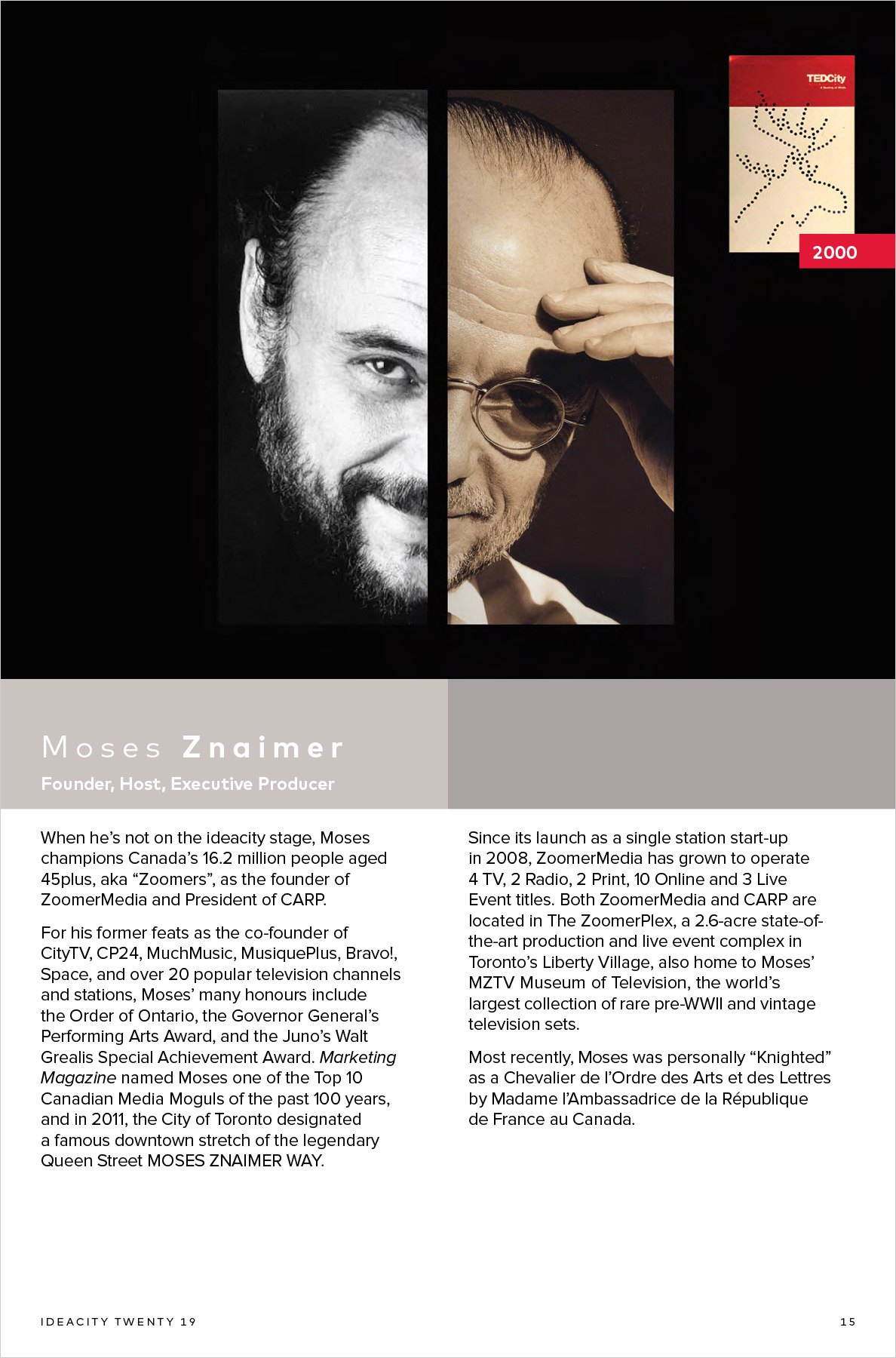 ideacity 20 - conference book - speaker page 