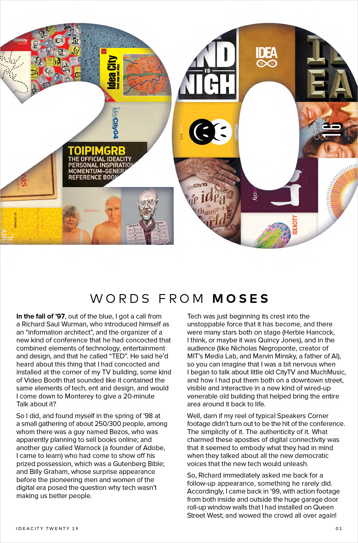 ideacity 20 - conference book - Words From Moses spread