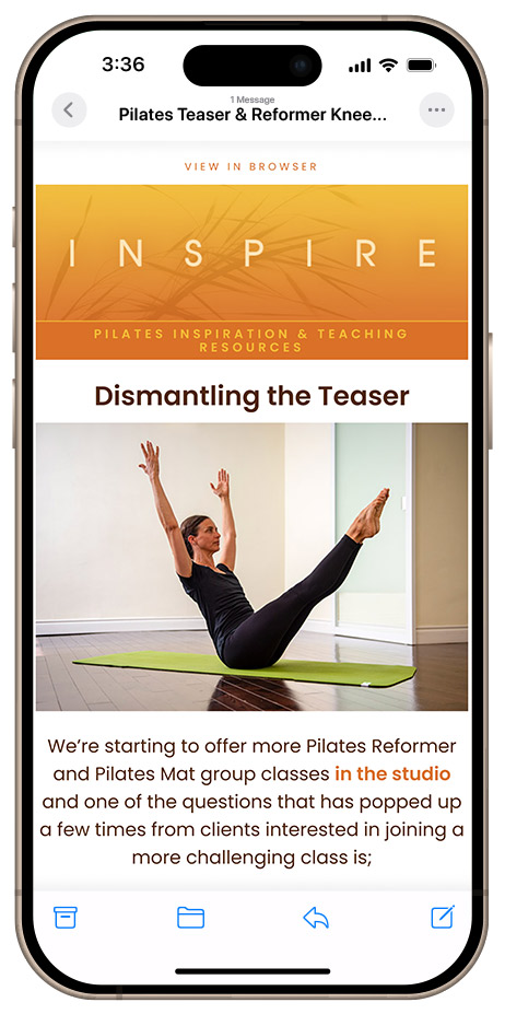 The Pilates Resource Catalogue - INSPIRE newsletter - mobile