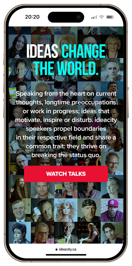 ideacity 20 - talks archive landing page (mobile viewport)